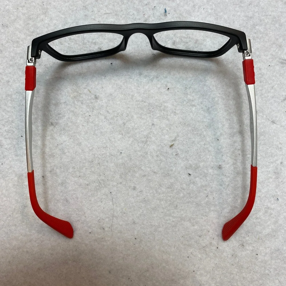 Ray-Ban RB 1549 3652 Eyeglasses Kids Black Red  Rectangle Frames 48-16-125